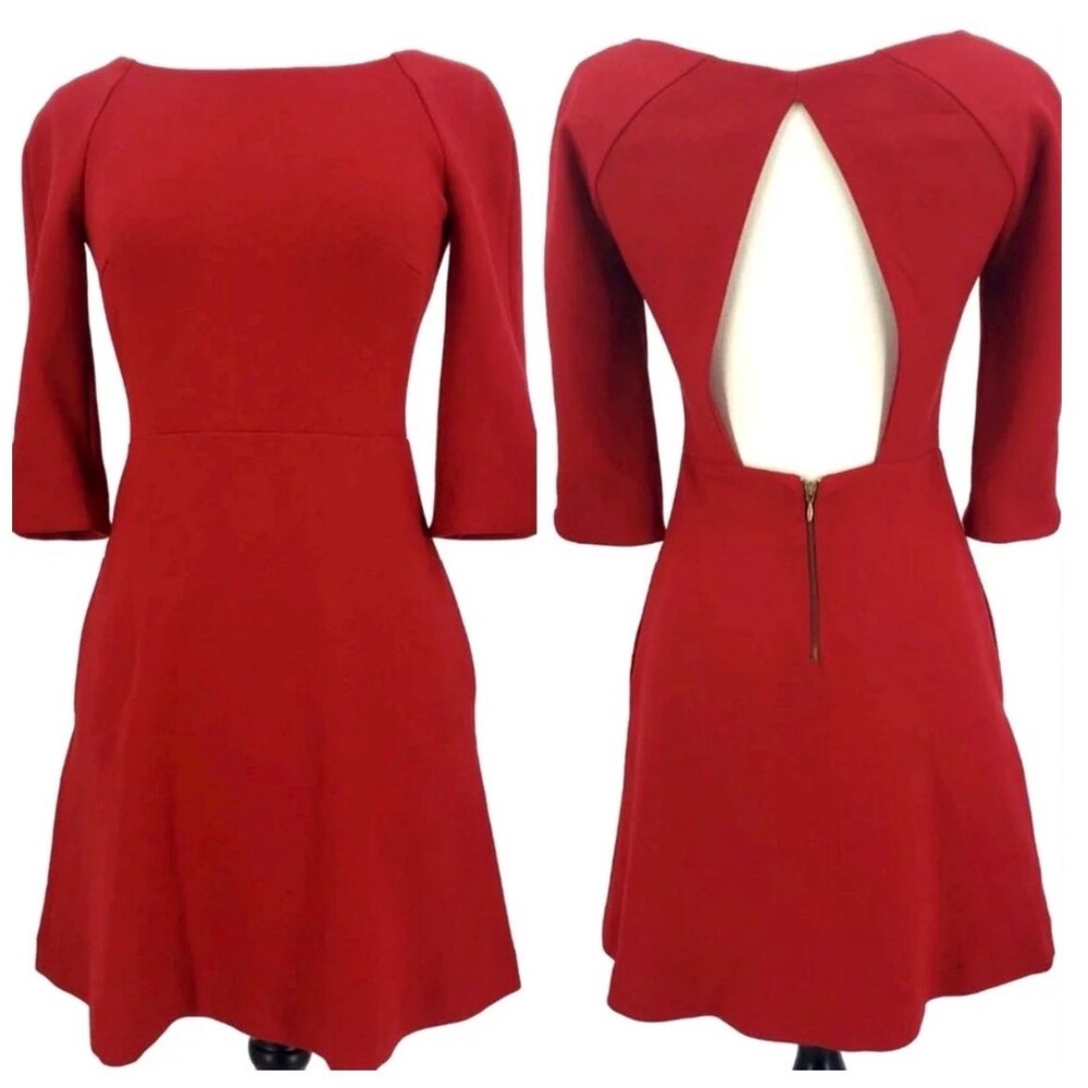 Zara TRF Collection Red Open-Back Dress – Women's Size Medium